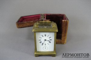 Каретные часы в оригинальном футляре. Франция, Париж. XIX век.