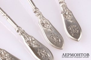 Набор для закусок Henin et Vivier. Серебро 950. Франция