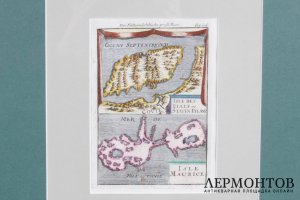 Гравюра Карты островов, находящихся рядом с Россией. Германия, г. Франкфурт.