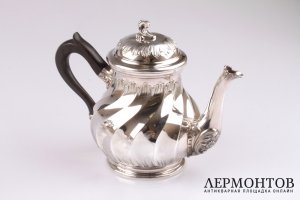 Чайно-кофейный сервиз рококо. Серебро 950. Франция