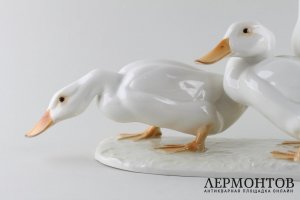 Статуэтка Три утки.  Фарфор. Hutschenreuther, Германия, Diller, 1950-60е гг.