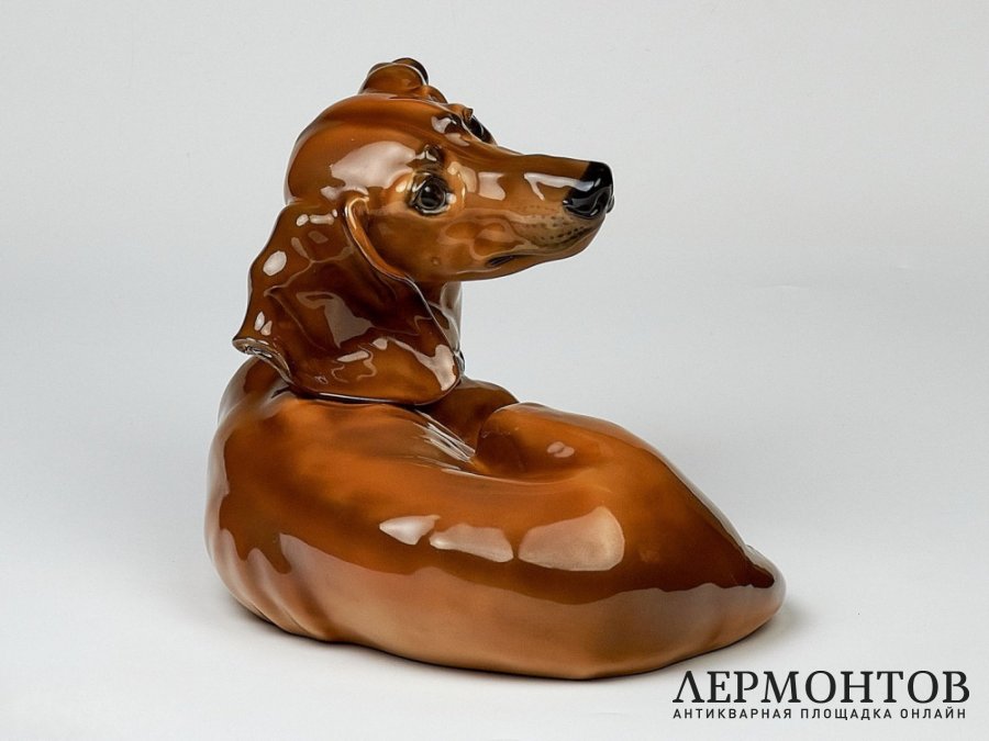 Статуэтка «Такса». Фарфор, Rosenthal, Германия, 1955 год