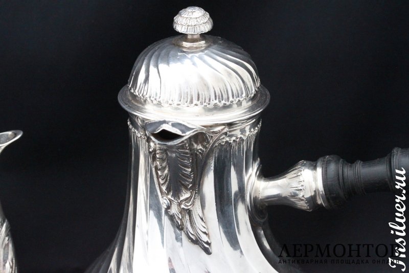 Чайно-кофейный сервиз Leon LAPAR. Серебро 950. Франция