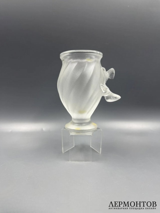 Ваза «Rosine» с двумя голубями. Хрусталь, Lalique, Франция