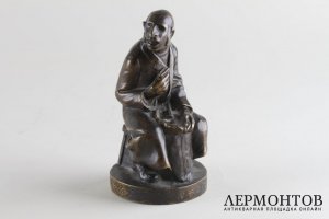Скульптура Еврей-торговец. Бронза. Австрия, 1916 год. 