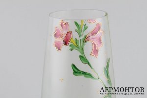 Ваза в стиле модерн. Стекло, роспись. Российская империя, начало ХХ века.