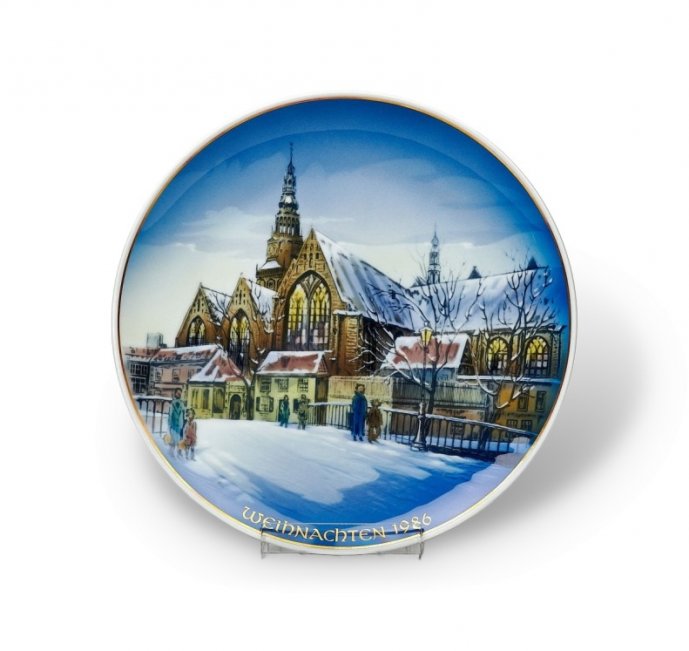 Тарелка настенная «Рождество 1986, Амстердам». Фарфор, Rosenthal, Германия