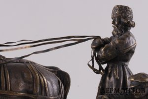 Скульптура Зимняя тройка. Е.А. Лансере. Бронза. Российская империя, Санкт-Петербург, конец XIX в