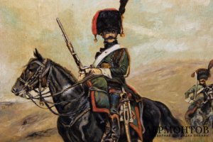 Картина. Гусар. Вальдемар Ирмингер Холст, масло. Дания