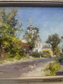 Картина «Посадская улица» (Коломна). Холст, масло, И. Комаровский, 1996 год