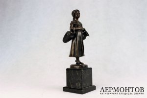 Скульптура. Девушка с кувшинами. Бронза. Hans Keck. Германия 