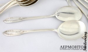 Набор для мороженого R. Linzeler. Серебро 950. Франция