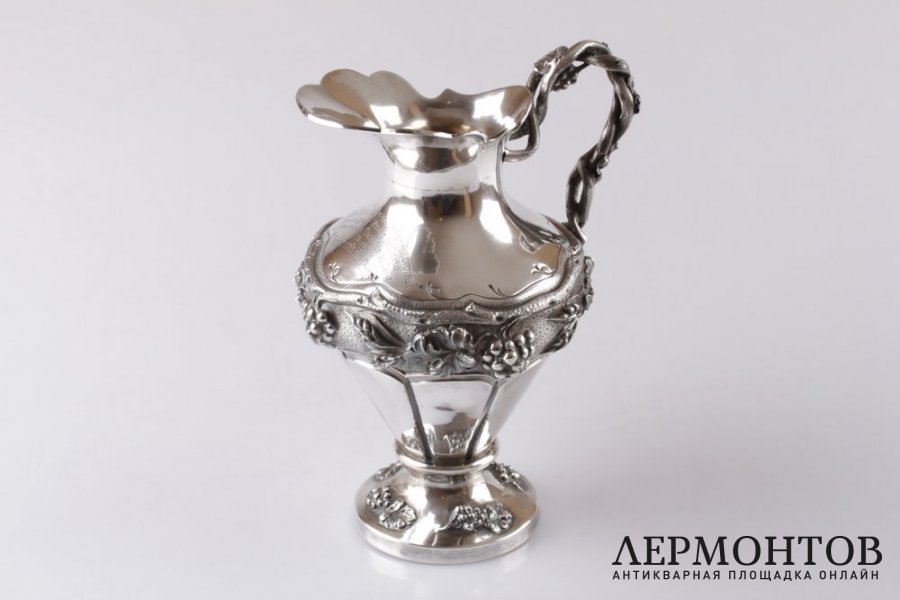 Кувшин для воды и вина. Серебро 916 пробы. Португалия