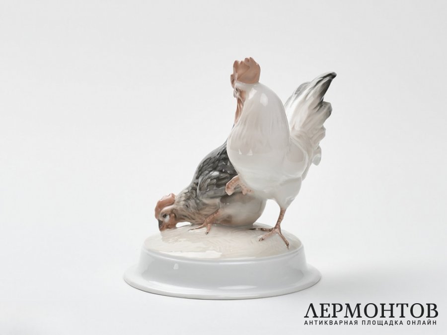 Статуэтка «Петух и курица». Фарфор, Rosenthal, Германия