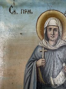 Икона «Преподобномученица Анастасия Римская». Дерево, левкас, темпера, Россия, 19–20 века