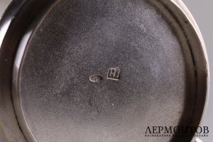 Набор из подстаканника со стаканом и ложки в подарочной коробке. Серебро 84. Россия