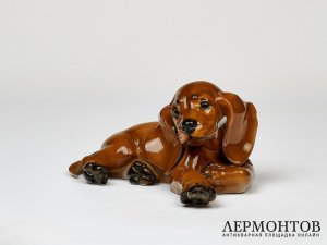 Статуэтка «Такса». Фарфор, Rosenthal, Германия, 1974 год
