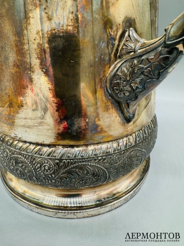 Чайник с двойными стенками. Металл, серебрение, Rogers, Smith & Co., США, начало 20 века