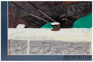 Картина. Металлург Аносов, 1960-е гг. Л.С. Курзенков. Бумага, гуашь.