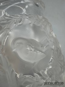 Ваза «Bagatelle» с птичками. Хрусталь, Lalique, Франция, 20 век