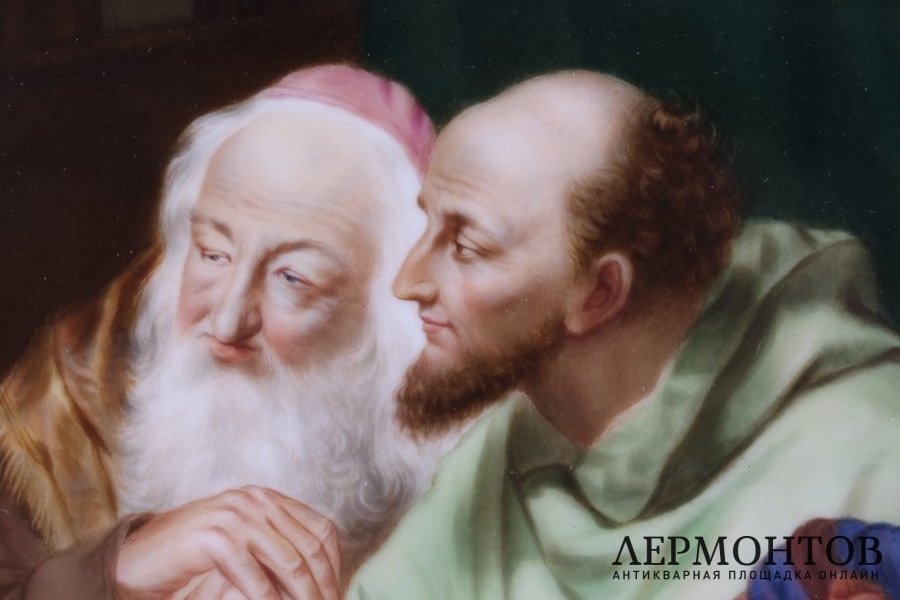 Пласт. Иисус в храме. Генрих Гоффман. Фарфор, живопись. Германия, KPM.