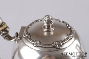 Кофейник в стиле рококо. Серебро 800 пробы. Германия