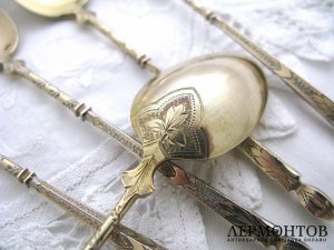 Набор чайных ложек. Серебро 800. Франция