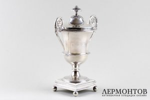 Конфетница в стиле ампир. Courtois. Серебро 950 пробы. Франция, XIX век.