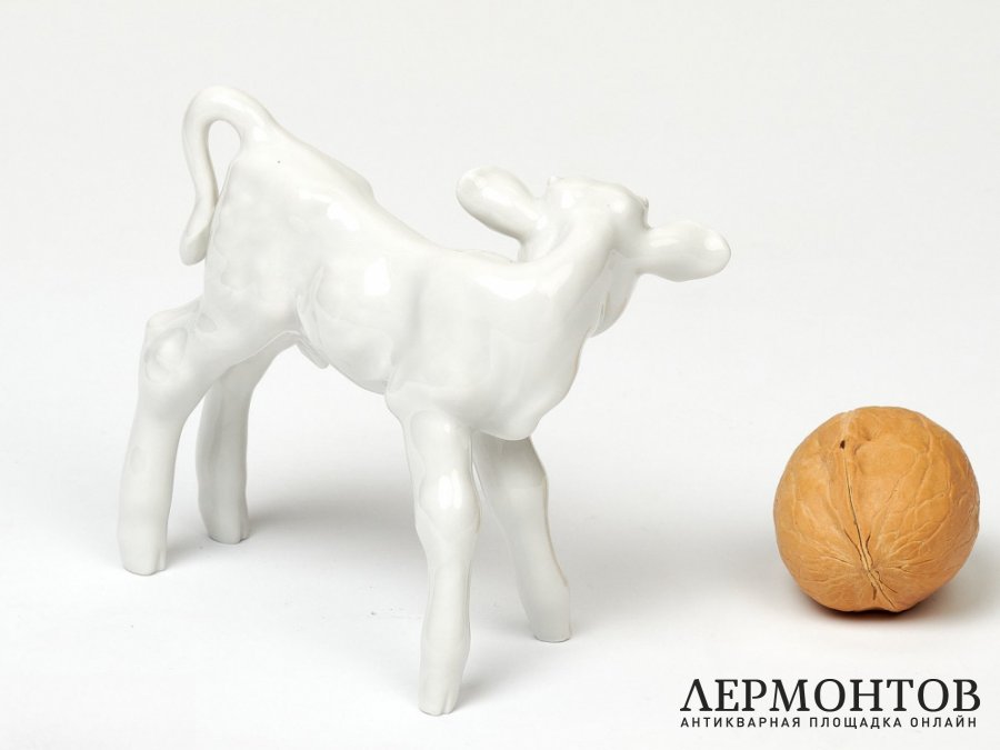 Статуэтка «Теленок». Фарфор, Meissen, Германия, 1930–1940 годы