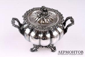 Чайно-кофейный сервиз Veyrat. Серебро 950. Франция