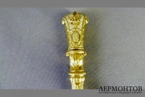 Набор Эгоист. Серебро 900, сталь, золочение. Европа, XIX век.