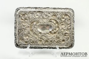Декоративный поднос. Англия, Бирмингем, 1902 год. Серебро 925 пробы.