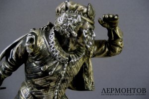 Дуэлянты. Бронза, серебрение. Франция, XIX век. Высота  22 см.