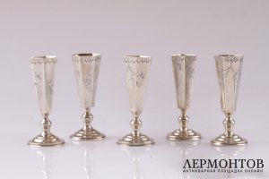 Ликерный набор Р. Аристархов. Серебро 84 пробы. Российская империя