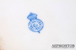 Бонбоньерка, ваза для сладостей Shanks and Co. Серебро 84, фарфор. Российская империя
