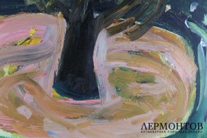 Поздеев А.Г. Дерево. Картон, масло, начало 1970-х гг. В раме.