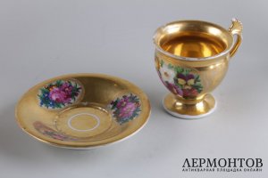 Чайный, кофейный сервиз на 6 персон. Фарфор. Европа.