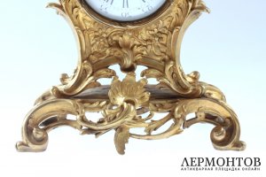 Часы каминные Adolphe Mougin. Бронза, золочение. Франция, конец XIX в.