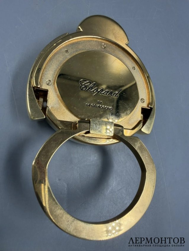 Настольные часы «Божья коровка». Латунь, золочение, оникс, Chopard