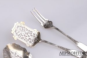 Набор для закусок H. Soufflot. Серебро 950. Франция
