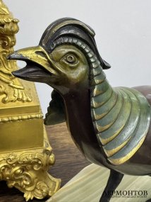 Скульптура «Фазан» в стиле ар-деко. Бронза, оникс, Франция, 1-я треть 20 века
