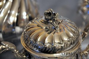 Чайный сервиз Henri Lapeyre. Серебро 950. Франция