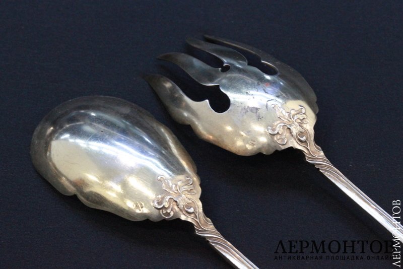 Салатная пара J.Granvigne. Серебро 950. Франция