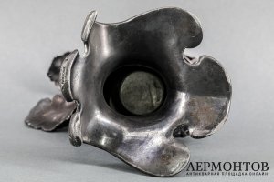 Чернильница в виде головы рыцаря. Серебрение. Российская империя, Плевкевич, 1900е гг