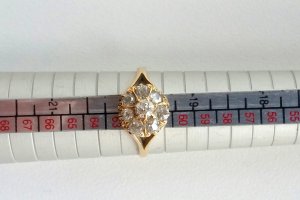Золотое кольцо с бриллиантами старой огранки. Англия, 18 ct