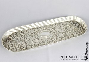 Лоток для туалетного столика. Henry Matthews. Серебро 925. Англия