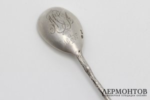 Чайная ложка медведь. Серебро 84 пробы. Россия, 1908 год.