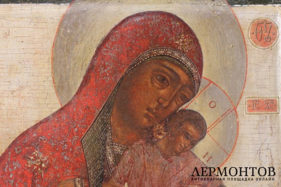 Икона Богоматерь Киккская. Россия, школа Оружейной Палаты. Дерево, левкас, темпера.