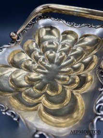 Ваза-конфетница в стиле ампир. Серебро 875 пробы, Латвия, 1920-е годы