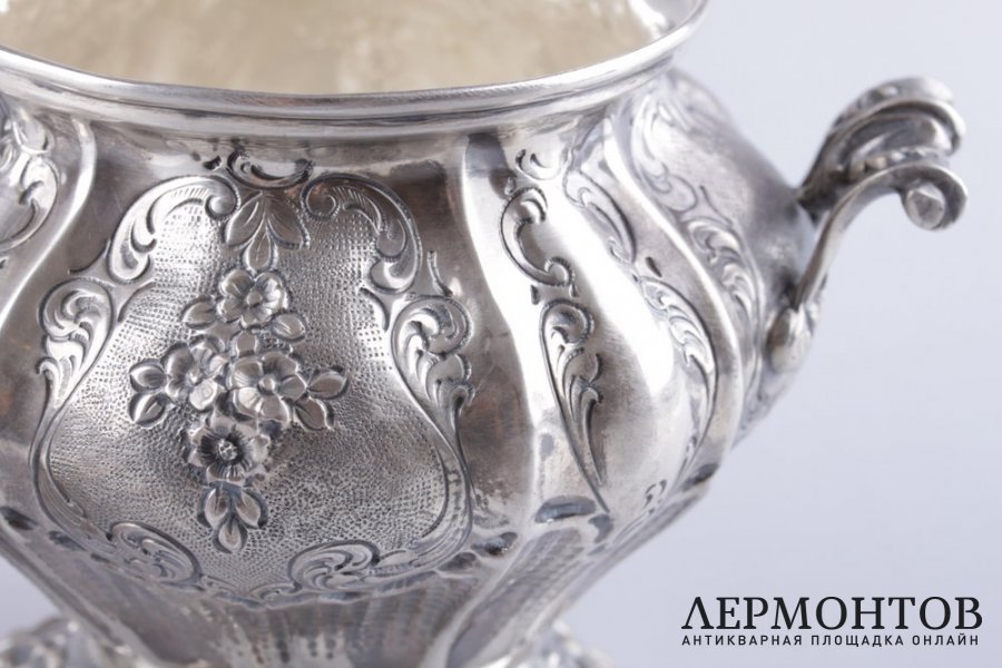 Сахарница барокко. Серебро 800 пробы. Конец XIX в. Италия